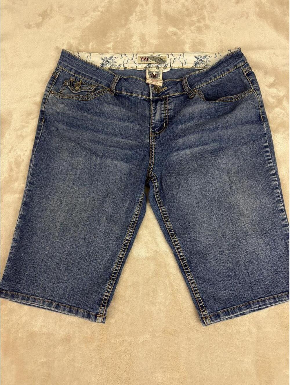 YMI Jeans USA Y2K Long Denim Bermuda Shorts Size 13